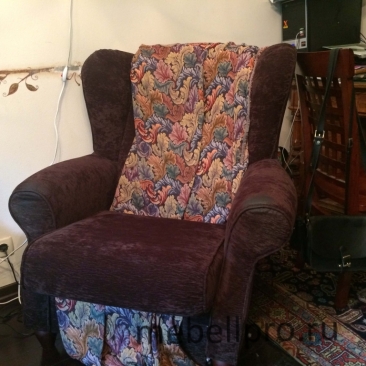 Перетяжка кресла тканью